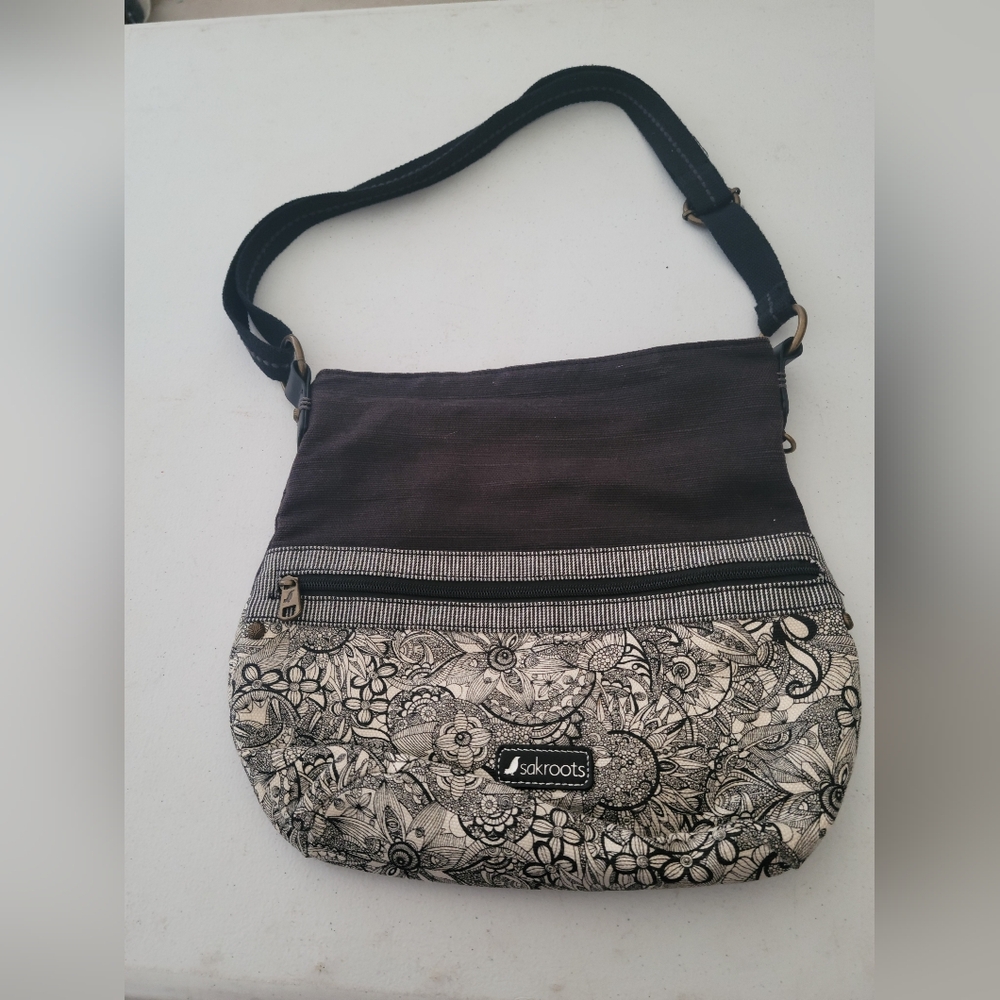 Sakroots Vibrant Red and Black Shoulder Bag